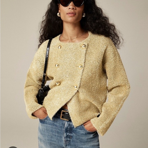 J. Crew Jackets & Blazers - JCrew Collection Double Faced Metallic Jacket